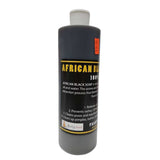African Black Soap Liquid – 100% natural skincare soap in a plastic bottle labeled “Product of West Africa,” used for cleansing and rejuvenating the skin.