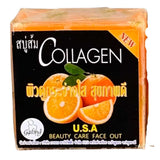 Galong Orange Collagen Soap – bright orange beauty bar with collagen and citrus extract, designed to cleanse, brighten, and soften skin for a healthy, radiant glow.