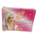 C17 Clarifying Beauty Soap with Cocktail Extracts and Vitamin E – Brightening and rejuvenating facial soap for oily and damaged skin.