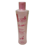 Pink bottle of Fair & White So White! Acne Medication Cleanser with aloe vera, 250 ml, designed for purifying and treating acne-prone skin.