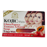 Kojic White Gluta Papaya Arbutin 7 Days Whitening Soap 160ml for brightening, dark spots removal, and even skin tone
