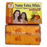 Nano Extra White Papaya and Carrot face soap bars for skin whitening and brightening