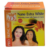 Nano Extra White Whitening Cream with Papaya & Carrot + Glutathione – Brightening face cream for radiant and even-toned skin.