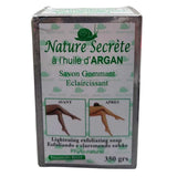 Nature Secrete Argan Lightening & Exfoliating Soap 350g – Brightening and moisturizing body soap enriched with argan oil.