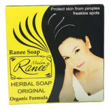 Ranee Herbal Soap bar with natural organic ingredients, handmade and eco-friendly, for gentle skin cleansing and nourishment.