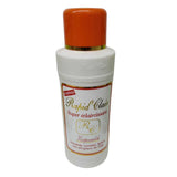 White bottle of Rapid’Clair Super Éclaircissant Body Milk with an orange cap and gold-accented label, photographed upright against a plain background.