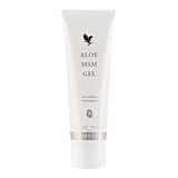 Forever Aloe MSM Gel – 4 fl. oz (118 ml) soothing clear gel with Aloe Vera and MSM, designed to relieve discomfort and support healthy, flexible skin and joints.