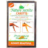 Nature Secrète Carotte Lightening Moisturizer Body Soap with Carrot Oil – Brightening and hydrating body soap that nourishes the skin and helps achieve a radiant, even-toned complexion.